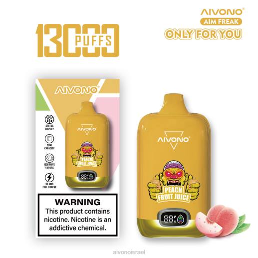מיץ פירות אפרסק Aivono AIM FREAK 13000 6D22245 | Aivono Vape Review